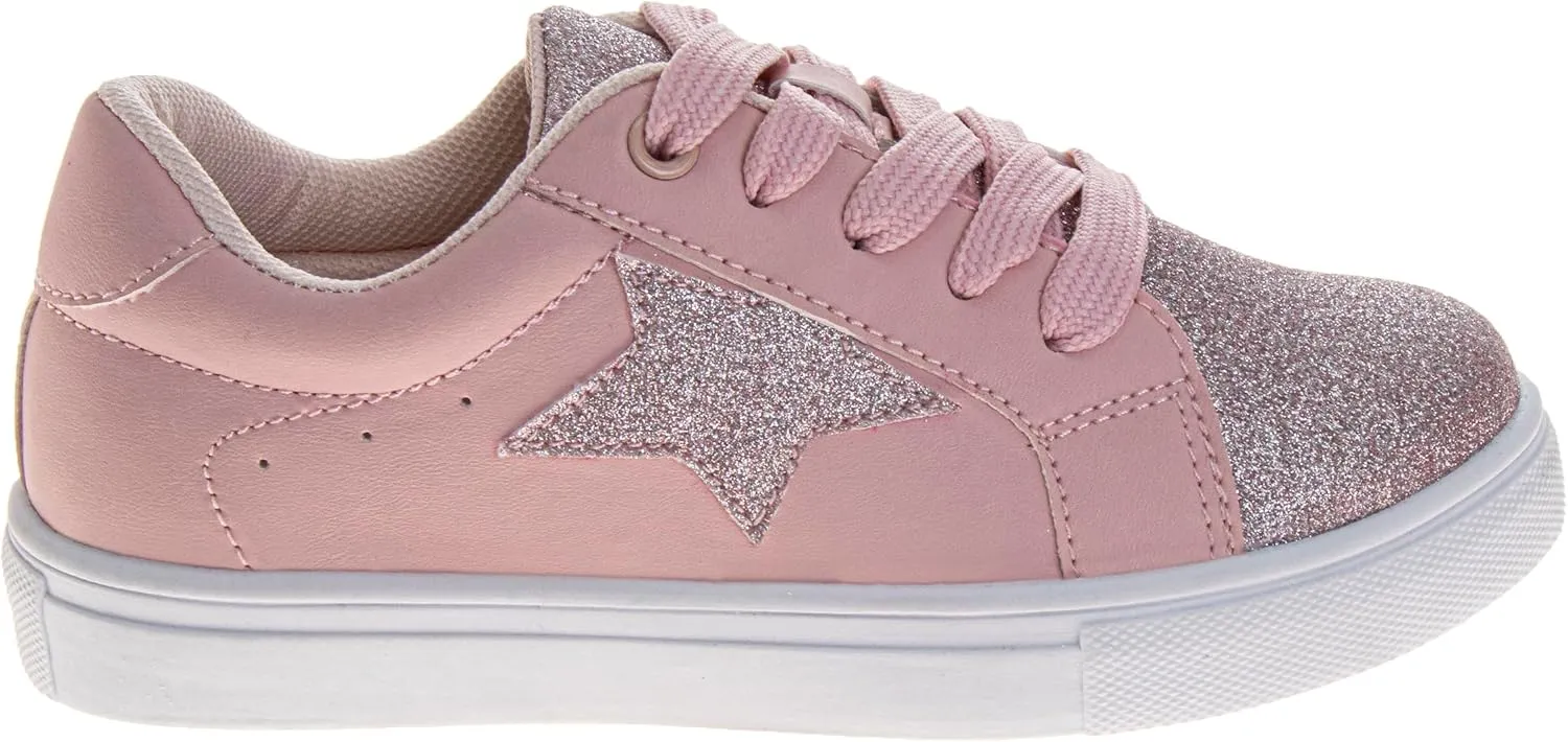 Sneaker Low Top Shoes - Kids Casual Sneakers LowTops Fashion Shoe for Girls (Sizes: 5-10 Toddler / 11-13 Little Kid / 1-4 Big Kid)