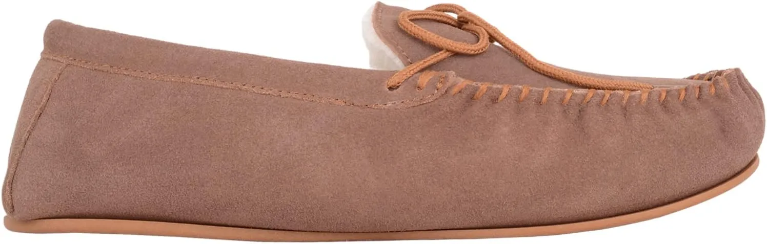 SNUGRUGS Men's Monty Suede Wool Rubber Sole Moccasins