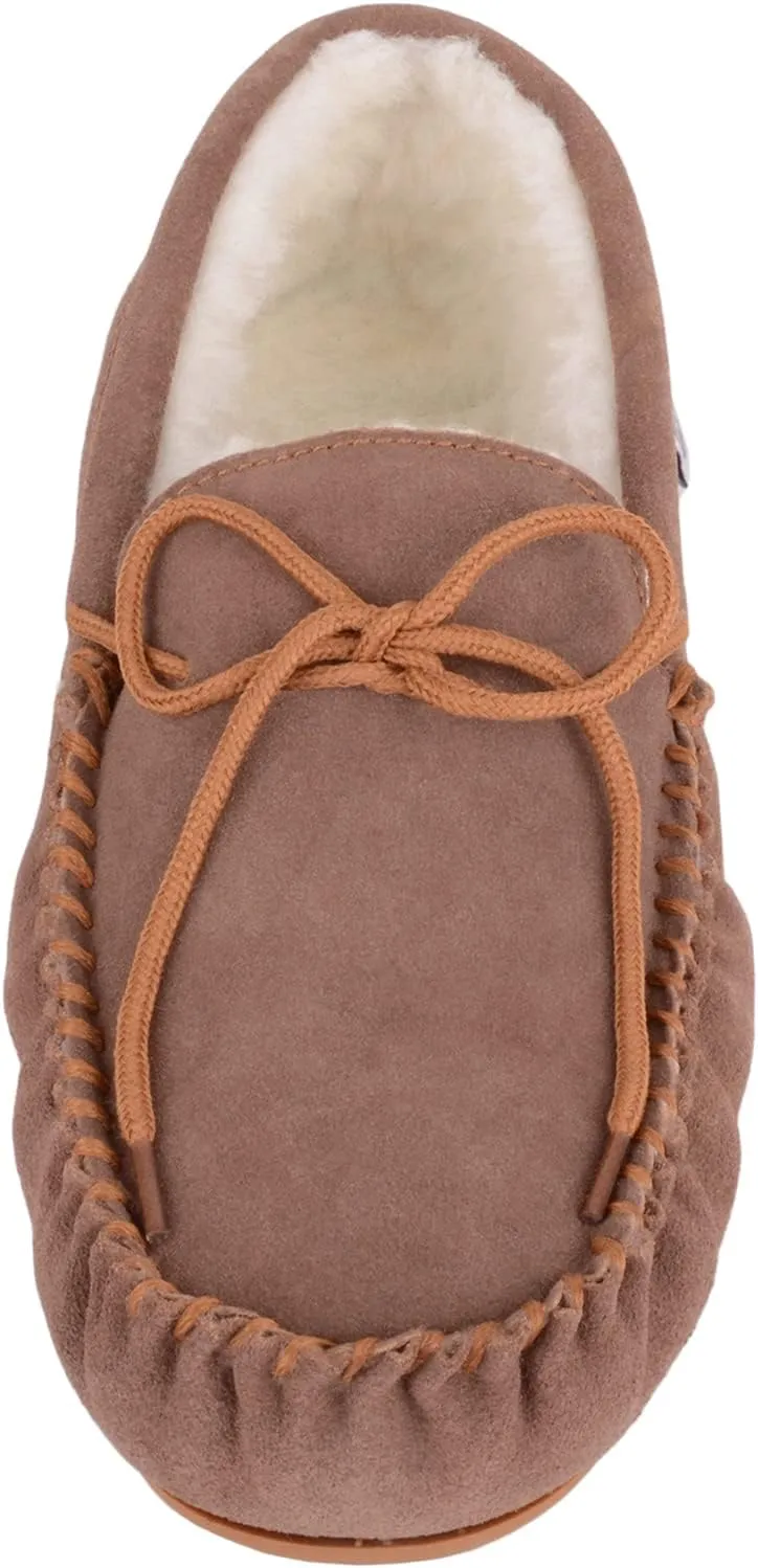 SNUGRUGS Men's Monty Suede Wool Rubber Sole Moccasins
