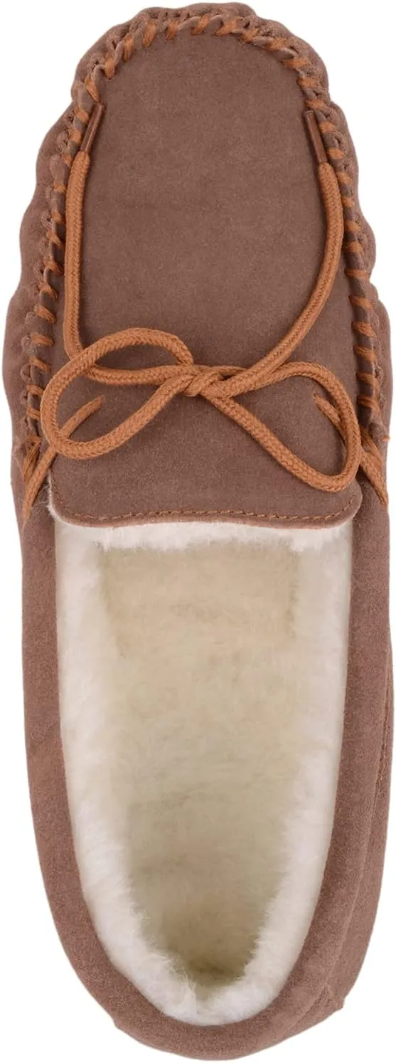 SNUGRUGS Men's Monty Suede Wool Rubber Sole Moccasins