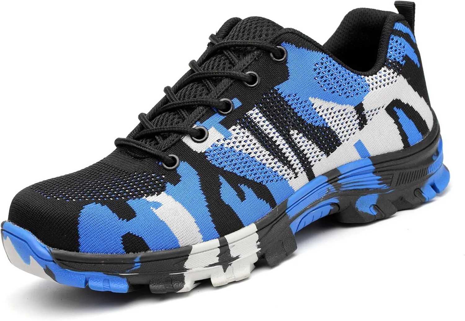 Steel Toe Safety Shoes for Men Women Breathable Industrial Sneakers Anti-Pierce Work Shoes Lightweight Camouflage Outdoor Shoes