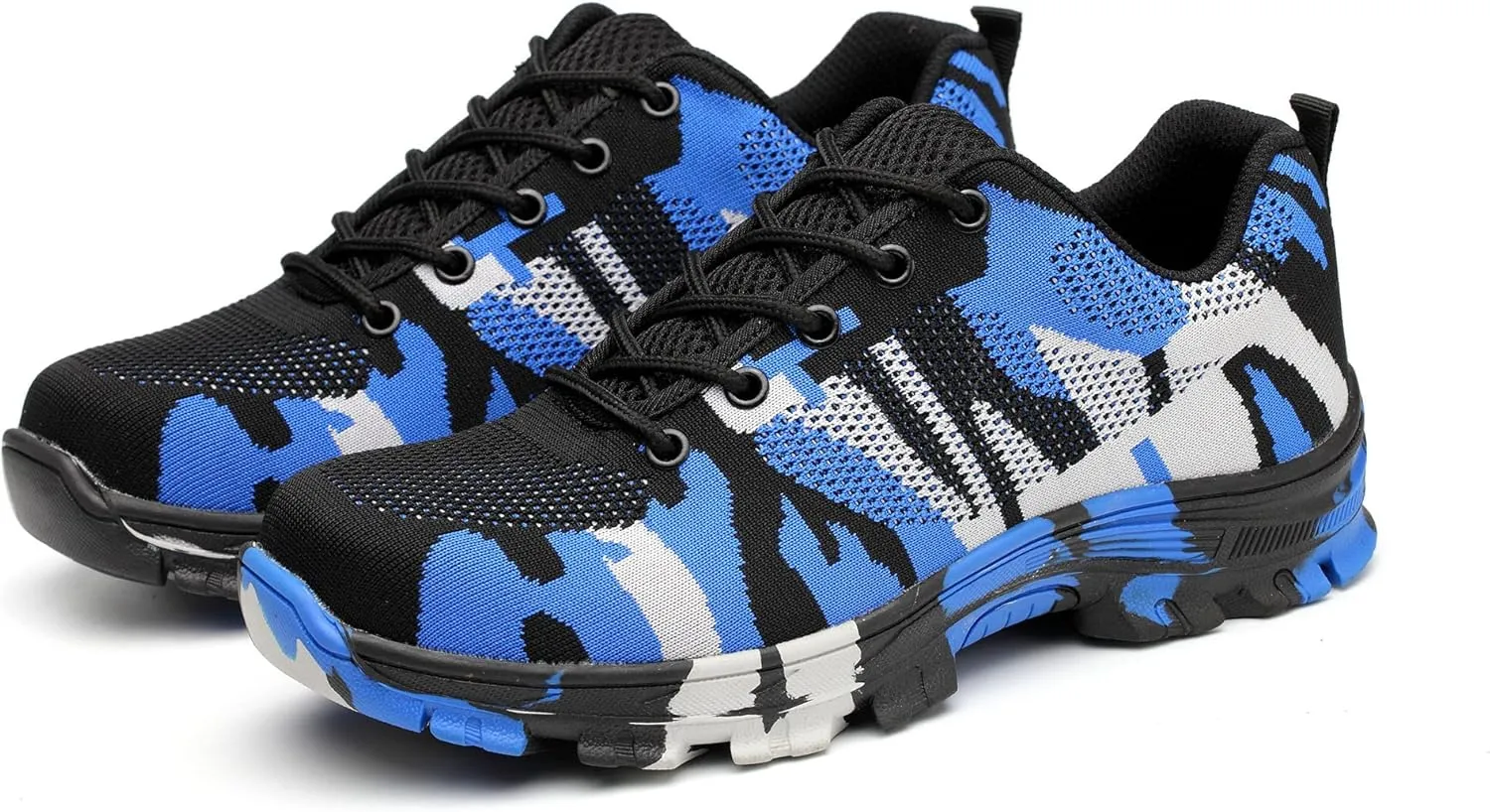 Steel Toe Safety Shoes for Men Women Breathable Industrial Sneakers Anti-Pierce Work Shoes Lightweight Camouflage Outdoor Shoes