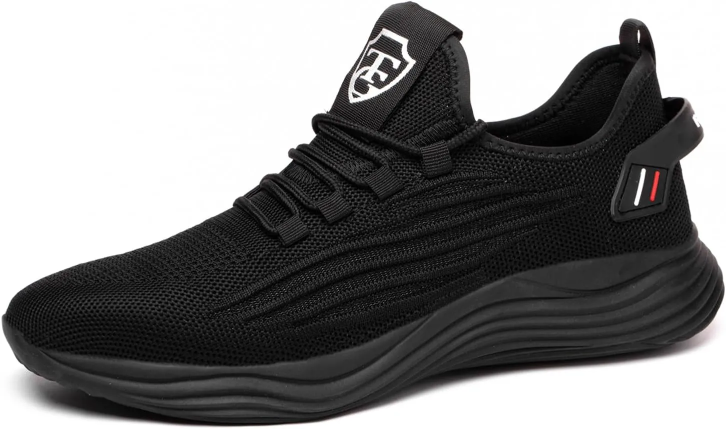 Steel Toe Shoes for Men Lightweigt Work Shoes Non Slip Comfortable Safety Shoes Puncture Proof Steel Toe Sneakers