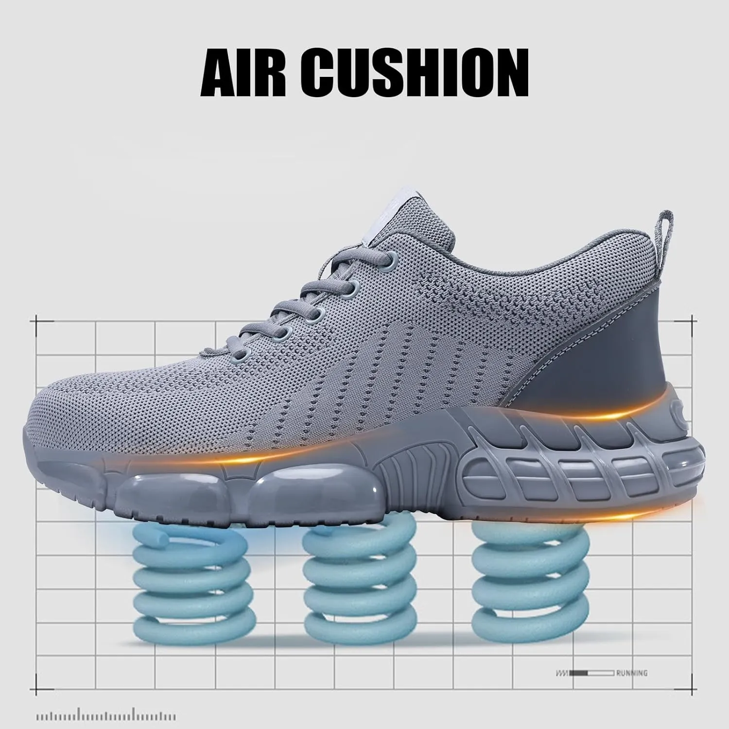 Steel Toe Shoes for Men Women Lightweight Work Shoes for Men Indestructible Safety Shoes Comfortable Steel Toe Sneakers Industrial Construction Shoes Mens Steel Toe Tennis Shoes