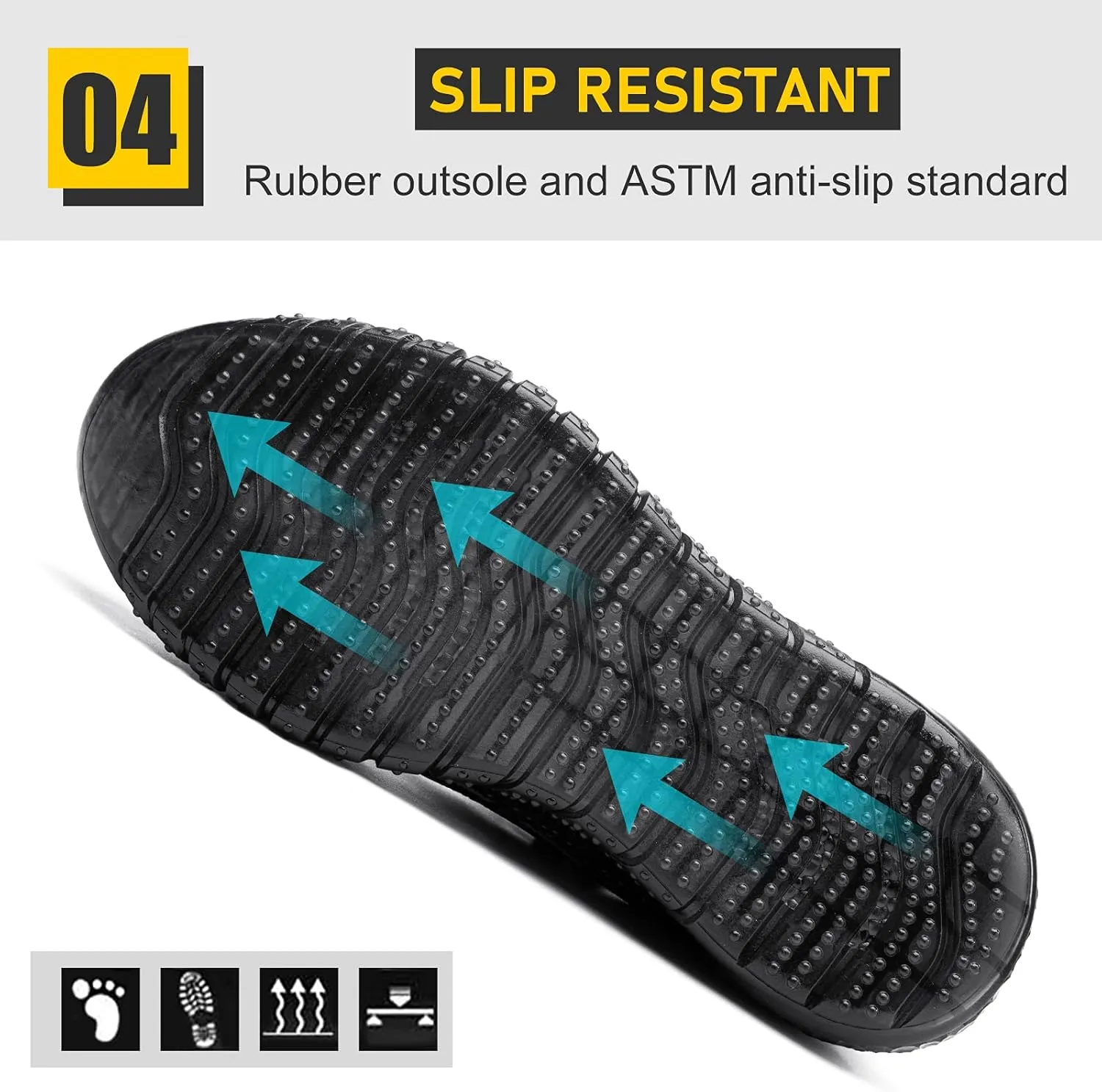 Steel Toe Shoes for Men Work Women Lightweight Air Cushion Sneakers Slip Resistant Safety Work Boots Indestructible Shoes