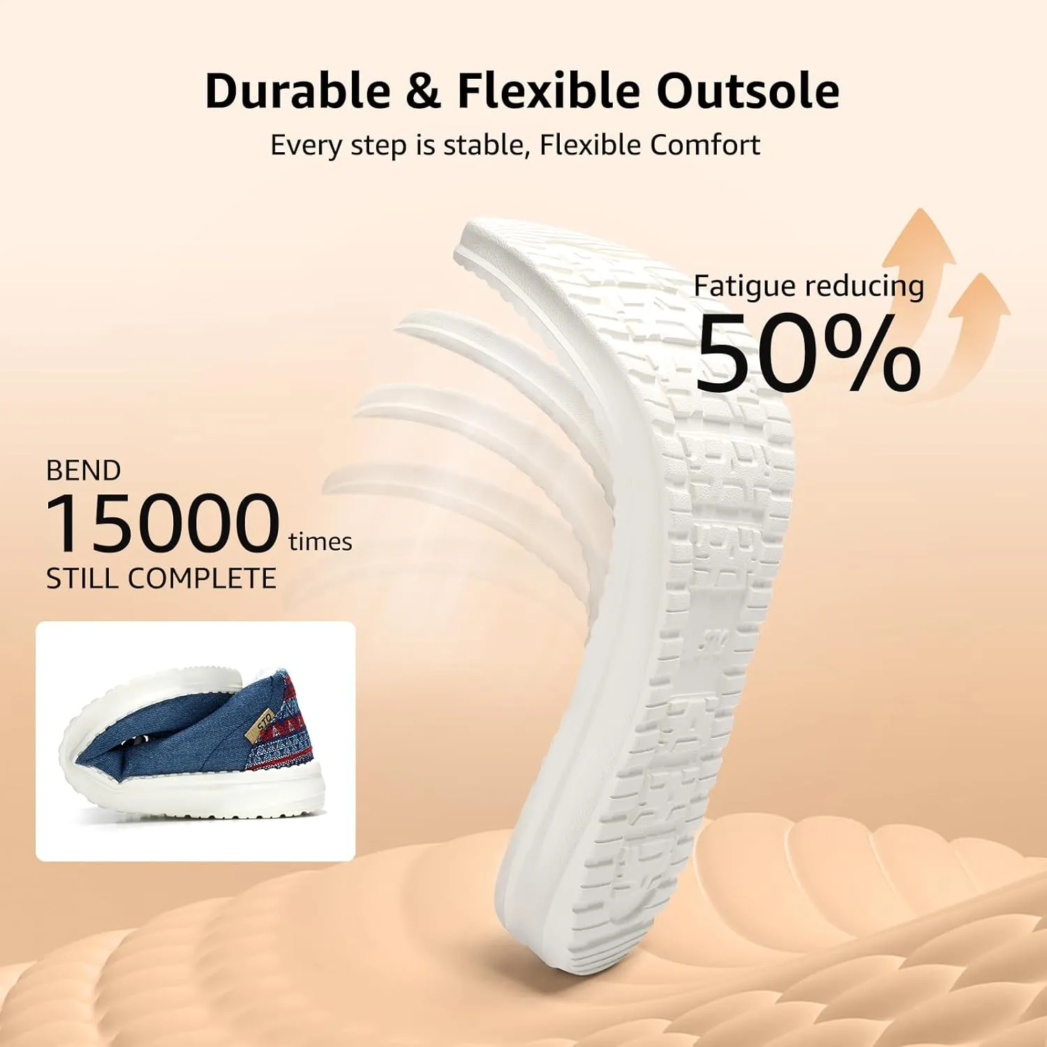 STQ Women's Slip on Loafers丨Orthopedic Comfotable Fur Lined Ultralight Boat Casual Shoes with Arth Support