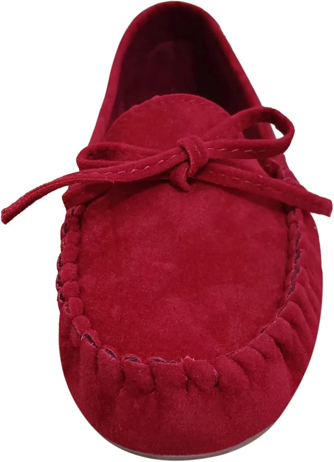 Sunporx Moccasin Shoes for Women Casual Bowknot Penny Loafers Womens Moccasin Slippers Driving Moccasins Shoes Suede Slip on Flat Shoes