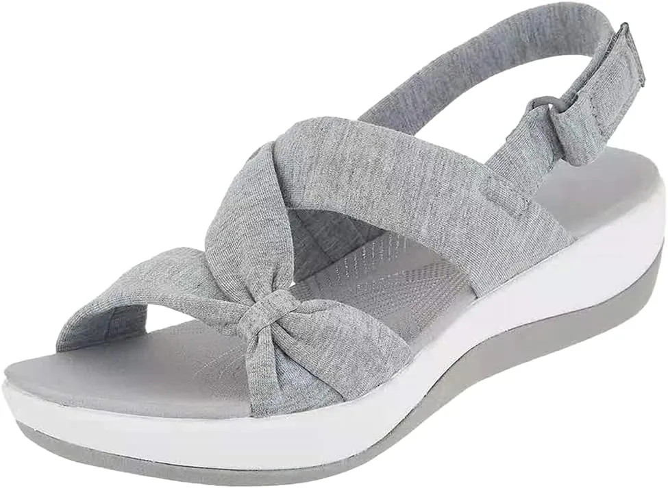 Super Stellar Women's Sandal, Summer Beach Shoes Buckle Design Thick Sole