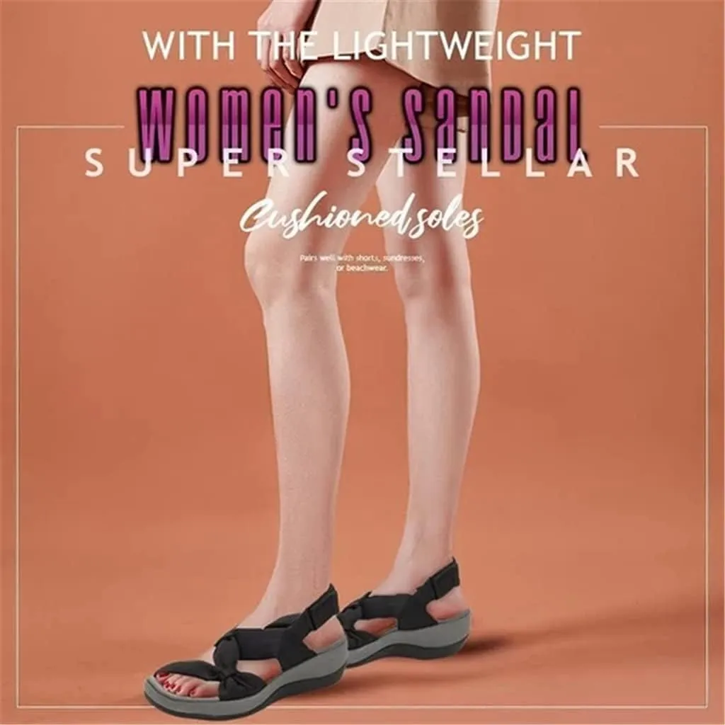 Super Stellar Women's Sandal, Summer Beach Shoes Buckle Design Thick Sole