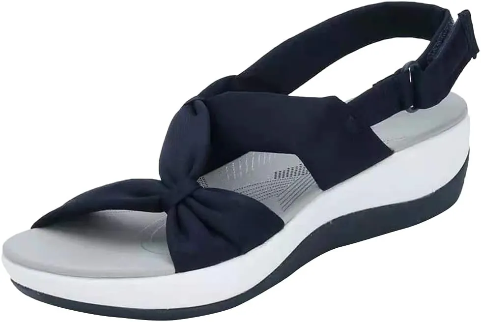 Super Stellar Women's Sandal, Summer Beach Shoes Buckle Design Thick Sole