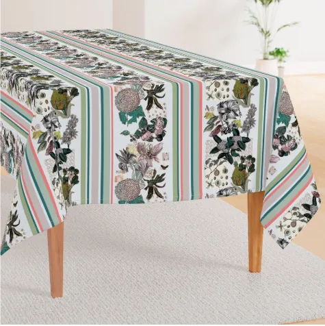 Tablecloth <br/> Suwannee Stripe, Gardenia