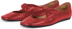 Tang'scuisins Women Stylish Slip on Frilled Knot Lightweight Ballet Flats Closed Round Toe Flats Dress Working Daily Casual Shoes Size 4-16 US