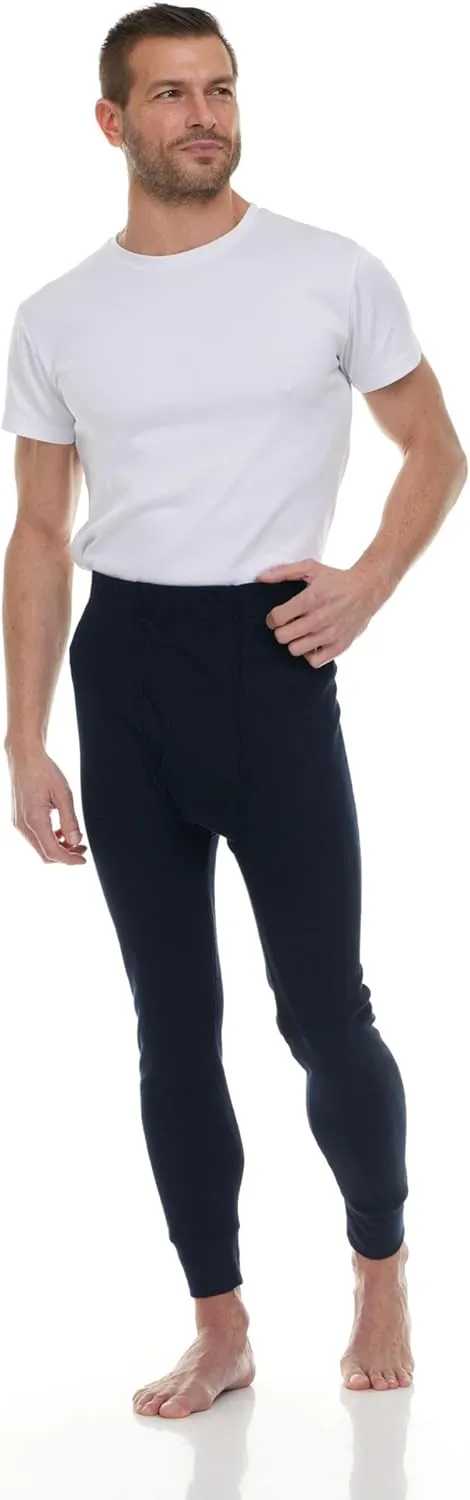 Thermal Pants for Men, Long Johns Mens Underwear Bulk Wholesale, Cotton, Solid Colors, Shelter Donations