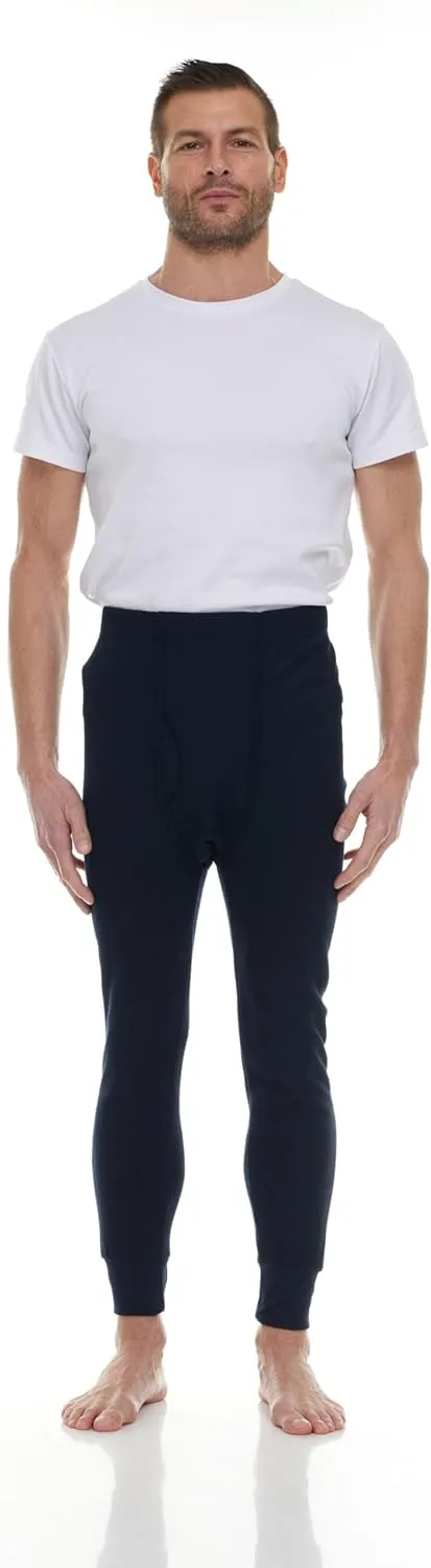 Thermal Pants for Men, Long Johns Mens Underwear Bulk Wholesale, Cotton, Solid Colors, Shelter Donations