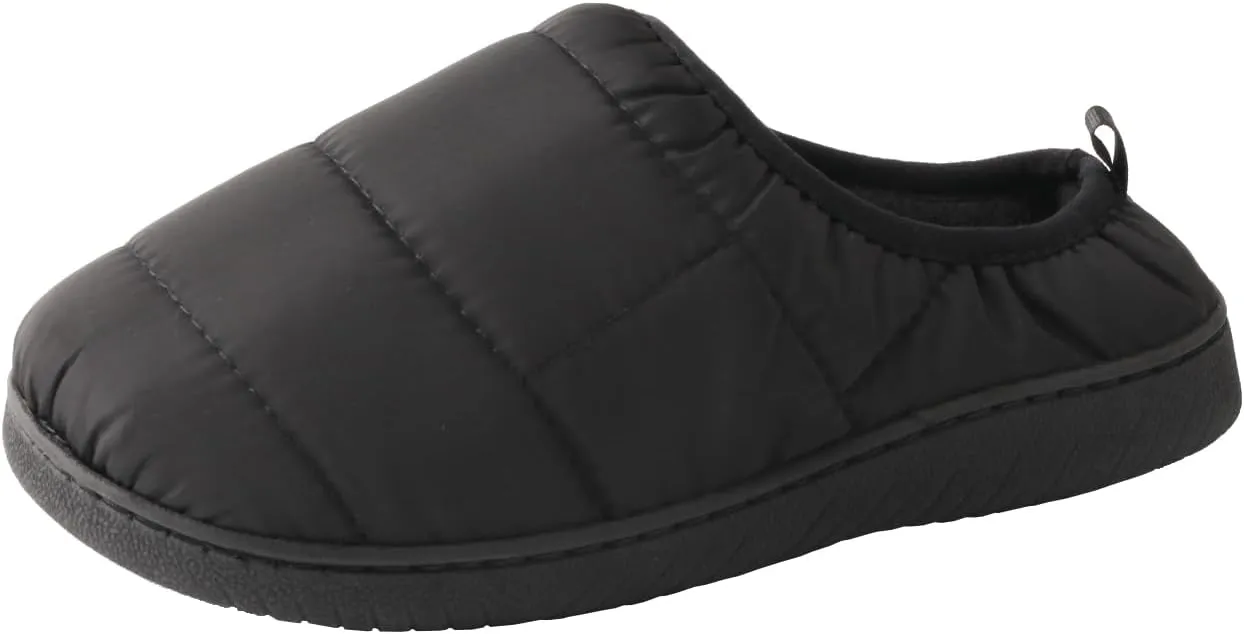 TMA EYES Winter Outdoor Slippers Memory Foam Slip On Indoor House Shoes Loafers