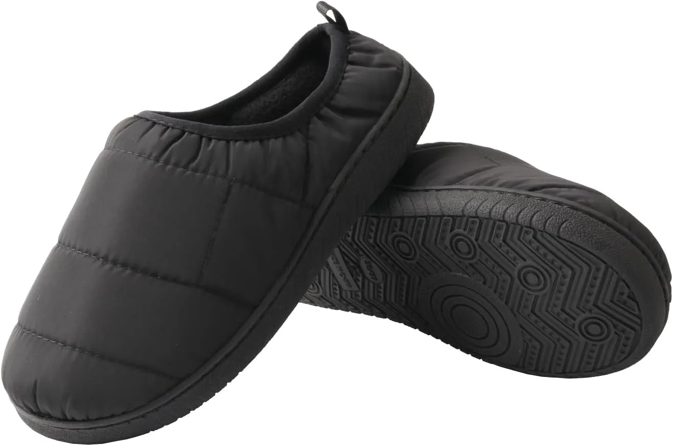 TMA EYES Winter Outdoor Slippers Memory Foam Slip On Indoor House Shoes Loafers