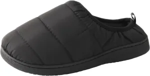 TMA EYES Winter Outdoor Slippers Memory Foam Slip On Indoor House Shoes Loafers