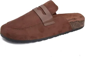 Torotto Women's Suede Clogs Cork Footbed Mules Comfort Potato Shoes with Arch Support Backless Loafers