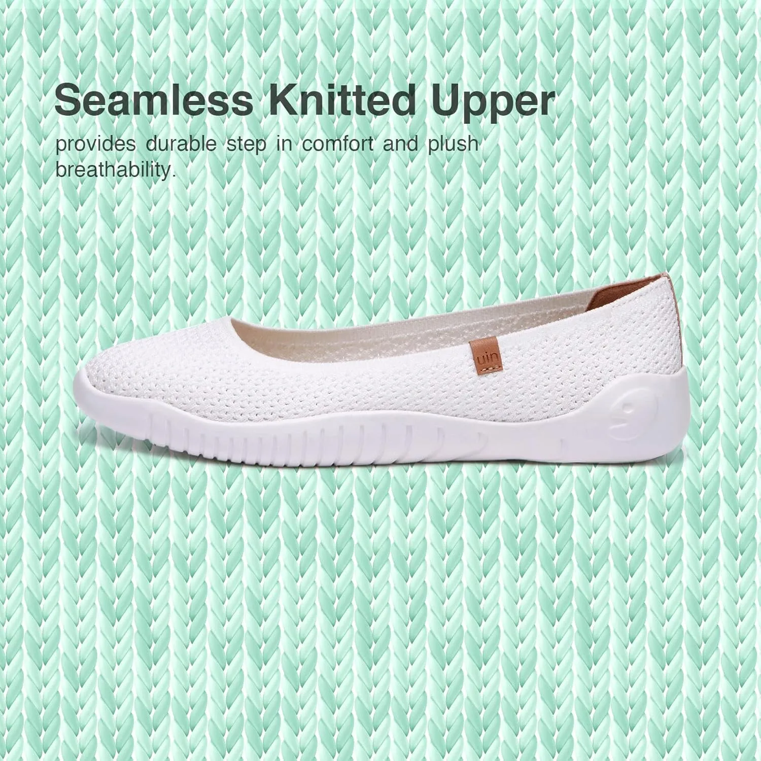 UIN Ballet Flats Shoes for Women Art Printed Wide Toe Casual Breathable Lightweight Slip On Women Loafers