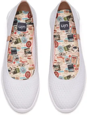 UIN Ballet Flats Shoes for Women Art Printed Wide Toe Casual Breathable Lightweight Slip On Women Loafers