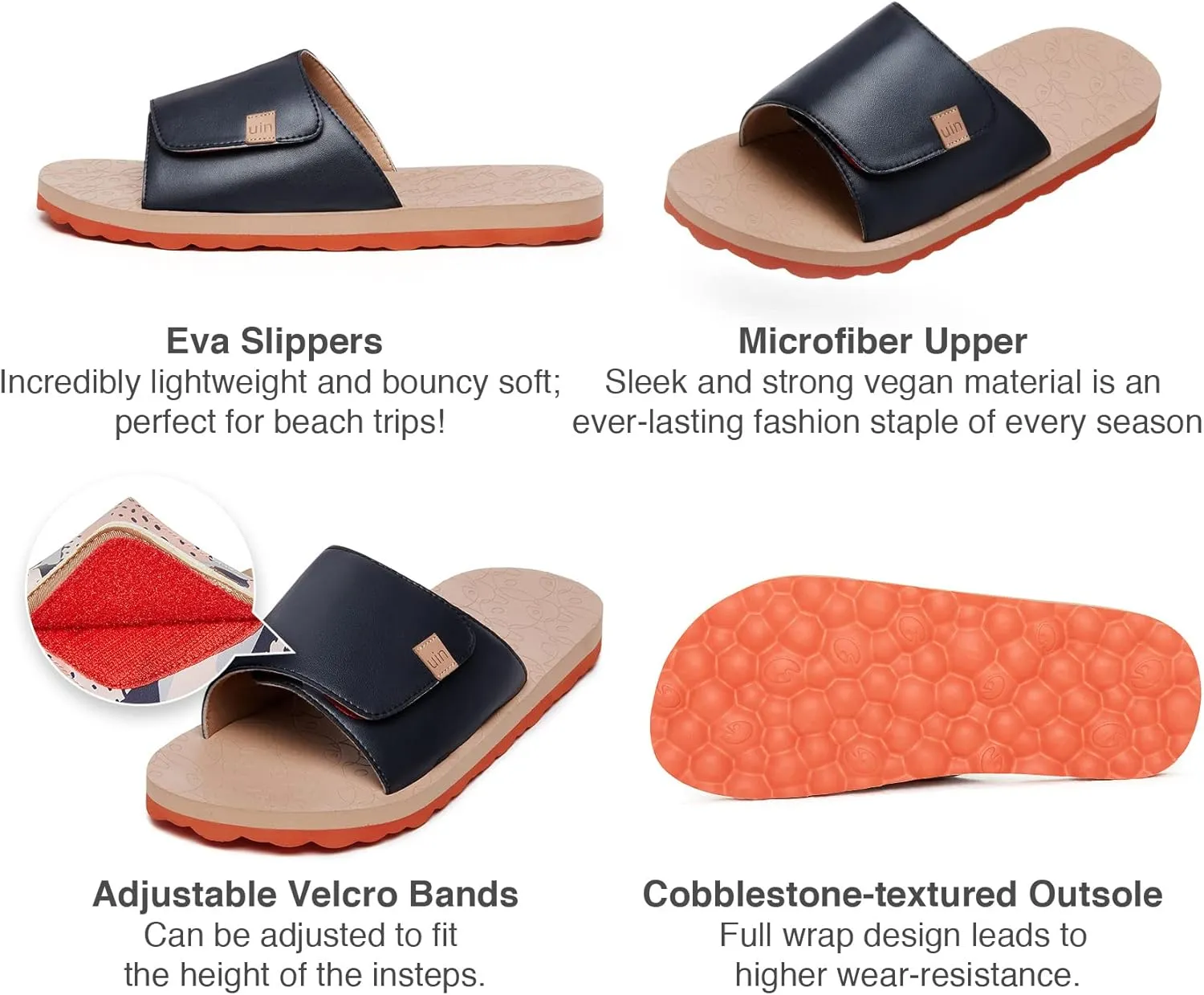 UIN Men's Flip Flops Thong Sandals Beach Summer Casual Art Painted Travel Comfort Slippers Blanes