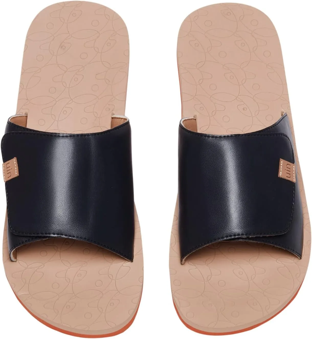 UIN Men's Flip Flops Thong Sandals Beach Summer Casual Art Painted Travel Comfort Slippers Blanes