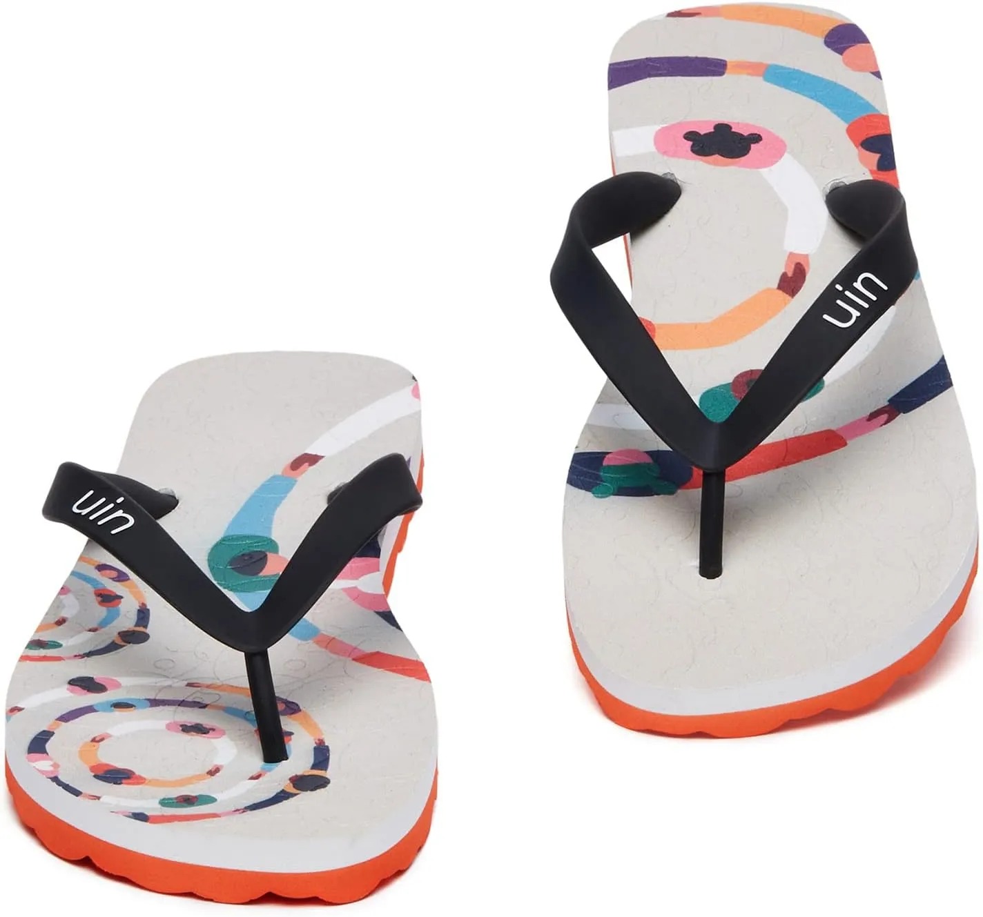 UIN Women's Flip Flops Thong Sandals Beach Summer Casual Art Painted Travel Comfort Slippers Non Slip