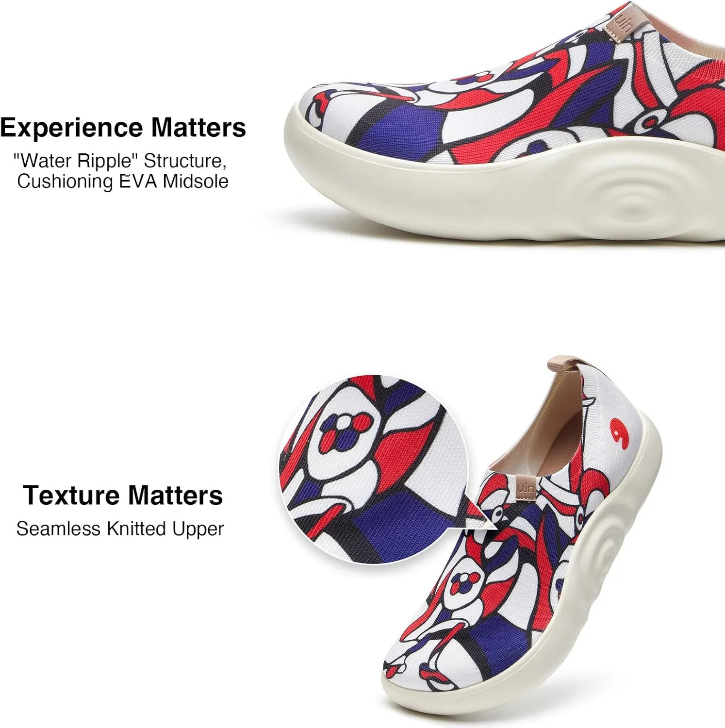 UIN Zoltan Women's Art Travel Shoes Comfort Slip On Loafers Lightweight Fashion Sneaker