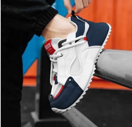 Ultra-Comfy Trendy Lace Up Sneakers - Fashion Sneakers for Outdoor Enthusiasts, Breathable Mesh, and Durable Outsole for Walking, Jogging, Camping in All Seasons Plus Size