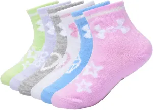 Under Armour Baby Girls Multi Pack Camo Heart Essentials Quarter Sock