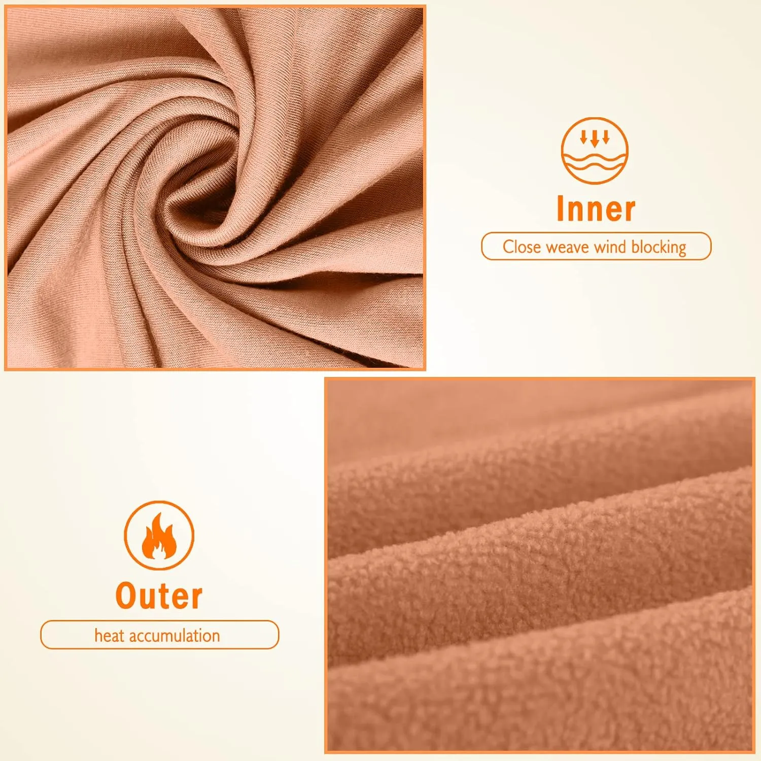 WAKUNA 2 Pairs Women's 100D Fleece Lined Tights Thermal Opaque Winter Pantyhose Slim fit