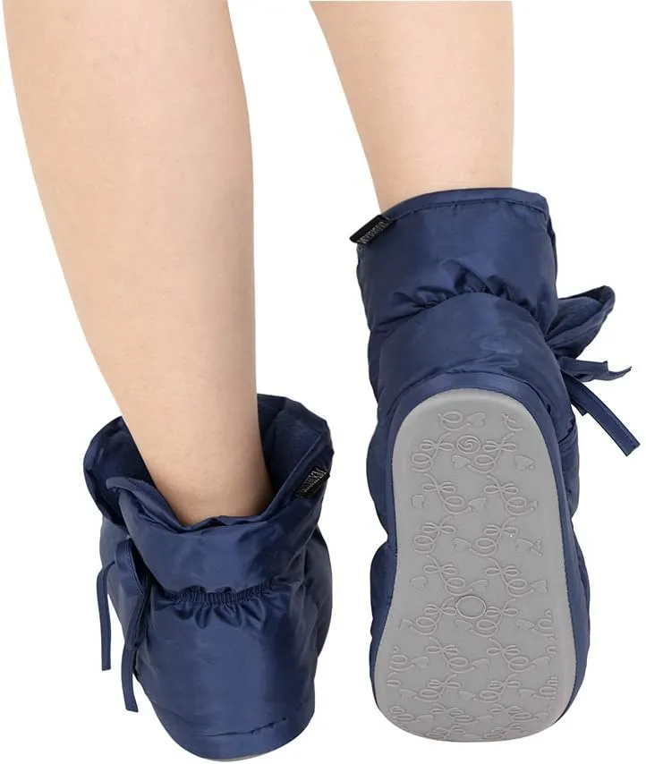 Water-Resistant Indoor Down Slipper Boots Ankle Snow Boots Winter Warm Home House Slipper Bootie Shoes for Women Men Camping