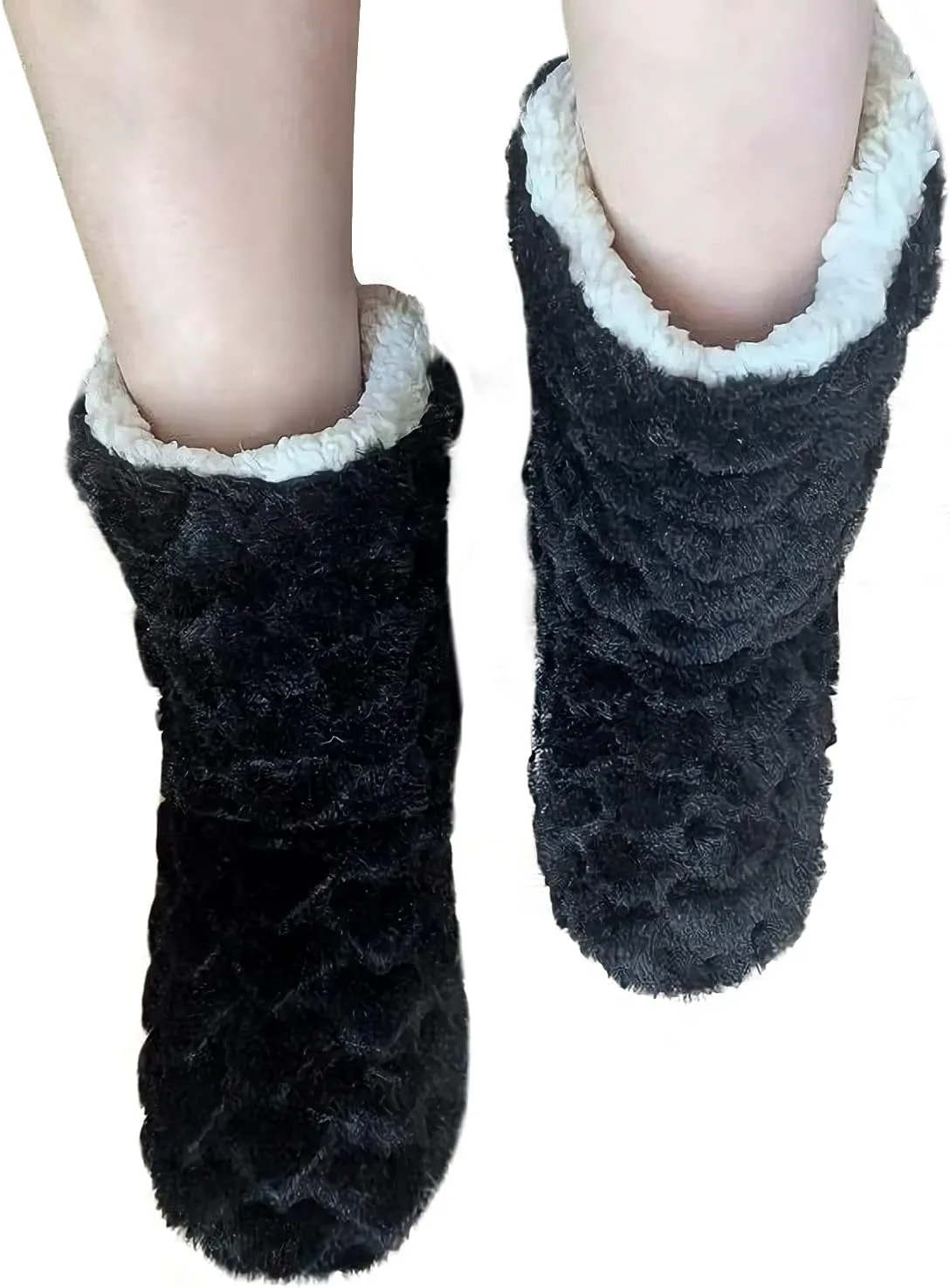 Women Floor Boots Warm Indoor Slippers Girl Warm Bootie Sock Home Ankle High Boots Noiseless Sock Shoes Flat Non-Slip Slipper