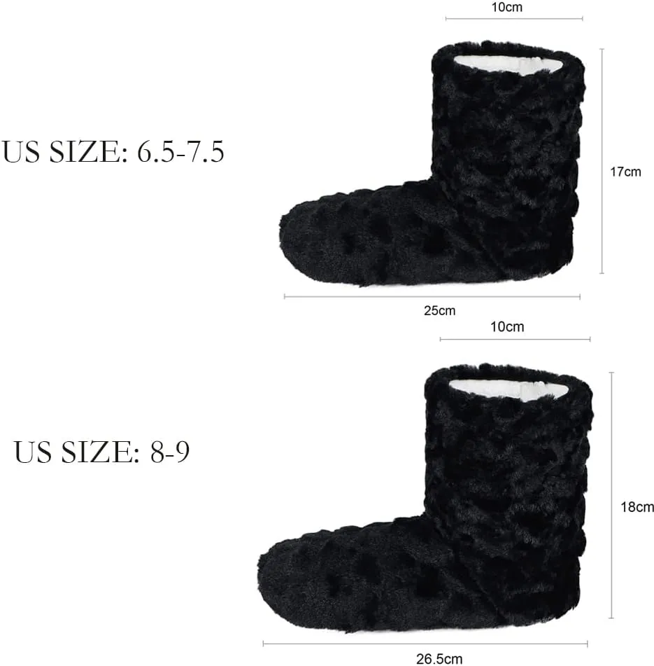 Women Floor Boots Warm Indoor Slippers Girl Warm Bootie Sock Home Ankle High Boots Noiseless Sock Shoes Flat Non-Slip Slipper