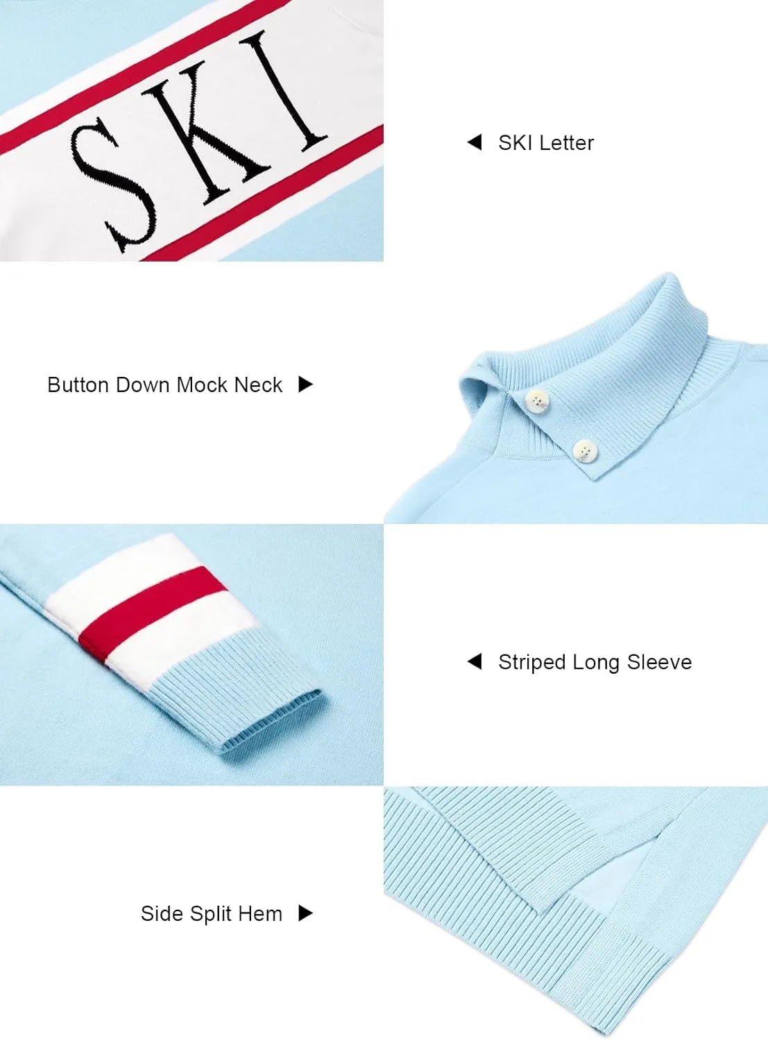 Women's 2025 Spring Turtleneck Sweater Colorblock Pullover Tight Knit Ski Sweaters Thermal Shirts Winter Tops