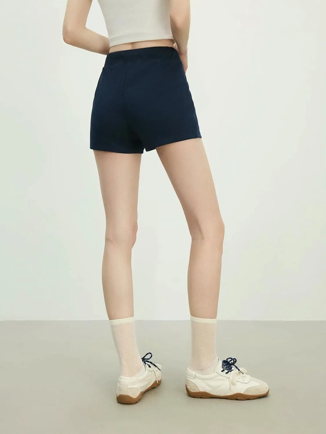 Womens Casual Sports Style Knitted Shorts for Women Summer Tight Casual Versatile Pants