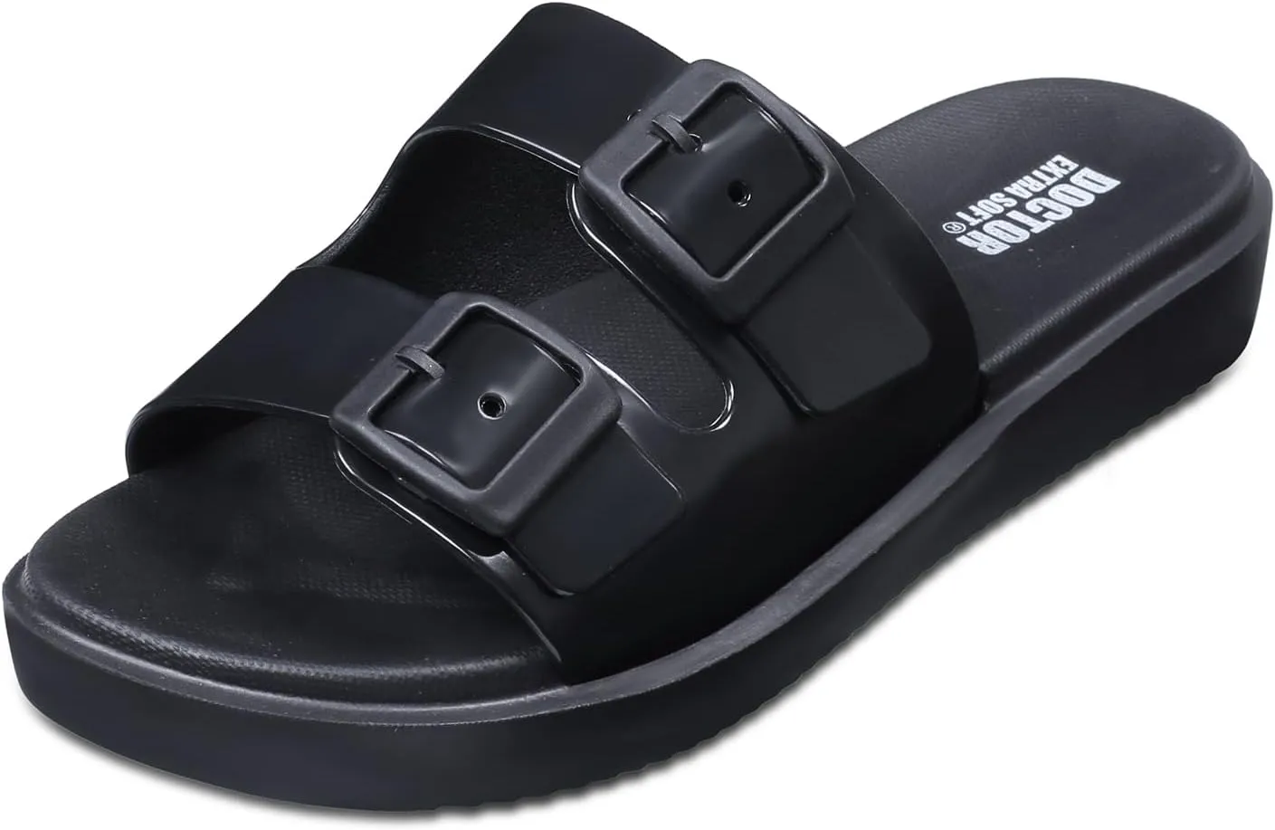 Women's Classic Cushion Sliders/Slippers with Adjustable Buckle Strap for Adult | Comfortable & LightWeight| Stylish & Anti-Skid| Waterproof & Everyday Flip Flops Ladies/Girls D-523