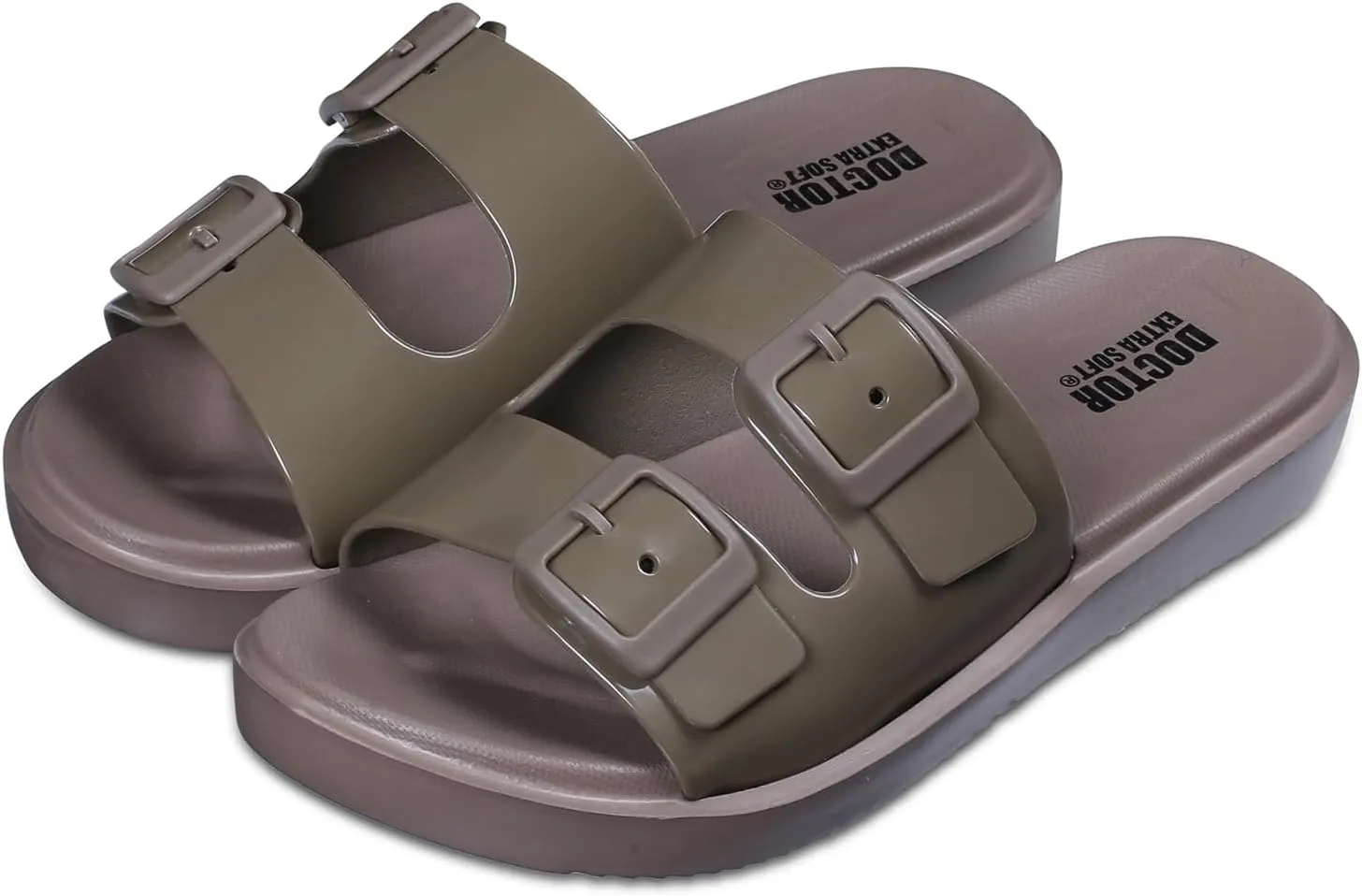 Women's Classic Cushion Sliders/Slippers with Adjustable Buckle Strap for Adult | Comfortable & LightWeight| Stylish & Anti-Skid| Waterproof & Everyday Flip Flops Ladies/Girls D-523