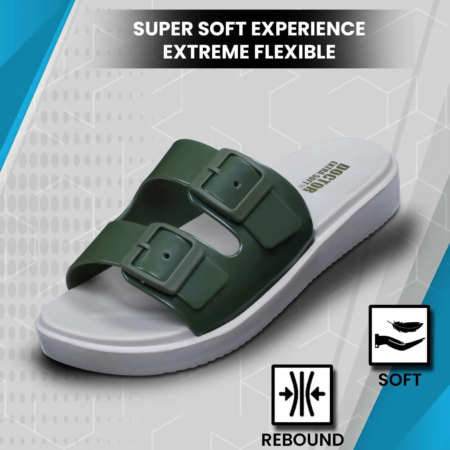 Women's Classic Cushion Sliders/Slippers with Adjustable Buckle Strap for Adult | Comfortable & LightWeight| Stylish & Anti-Skid| Waterproof & Everyday Flip Flops Ladies/Girls D-523
