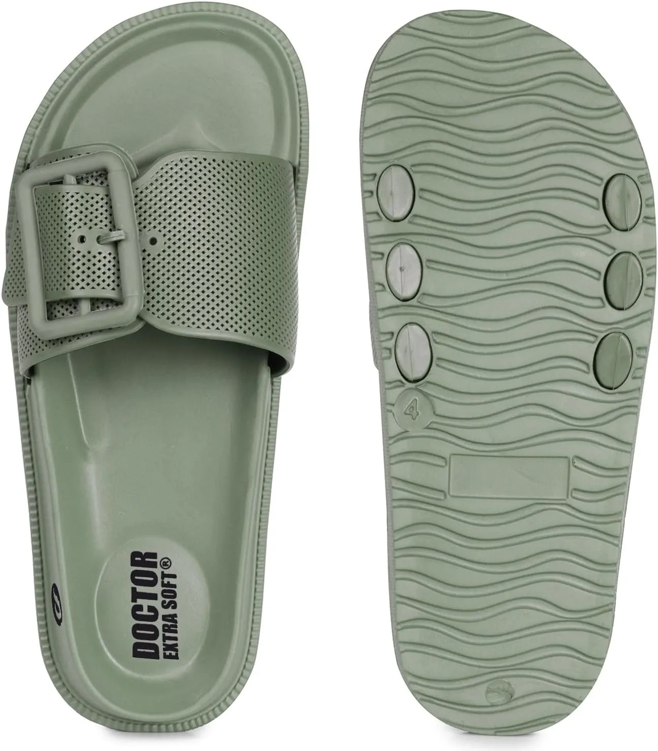 Women's Classic Cushion Sliders/Slippers with Adjustable Buckle Strap for Adult|Comfortable & LightWeight|Stylish & Anti-Skid|Waterproof & Everyday Flip Flops for Ladies/Girls D-526