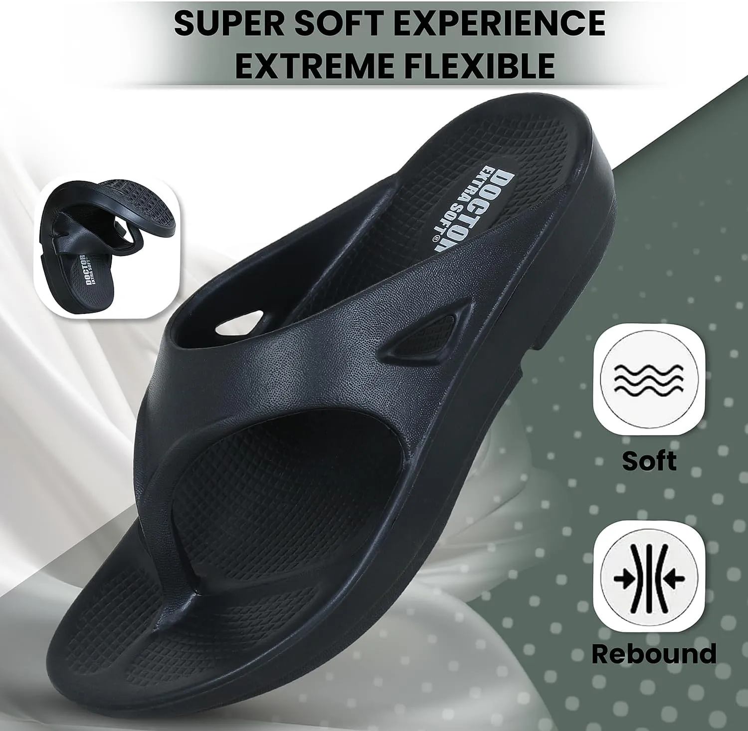 Women's Classic Ultra Soft Flip Flops/Slippers with Cushion FootBed for Adult | Comfortable & Light Weight| Stylish & Anti-Skid| Waterproof & Everyday Slip-on for Ladies/Girls D-510