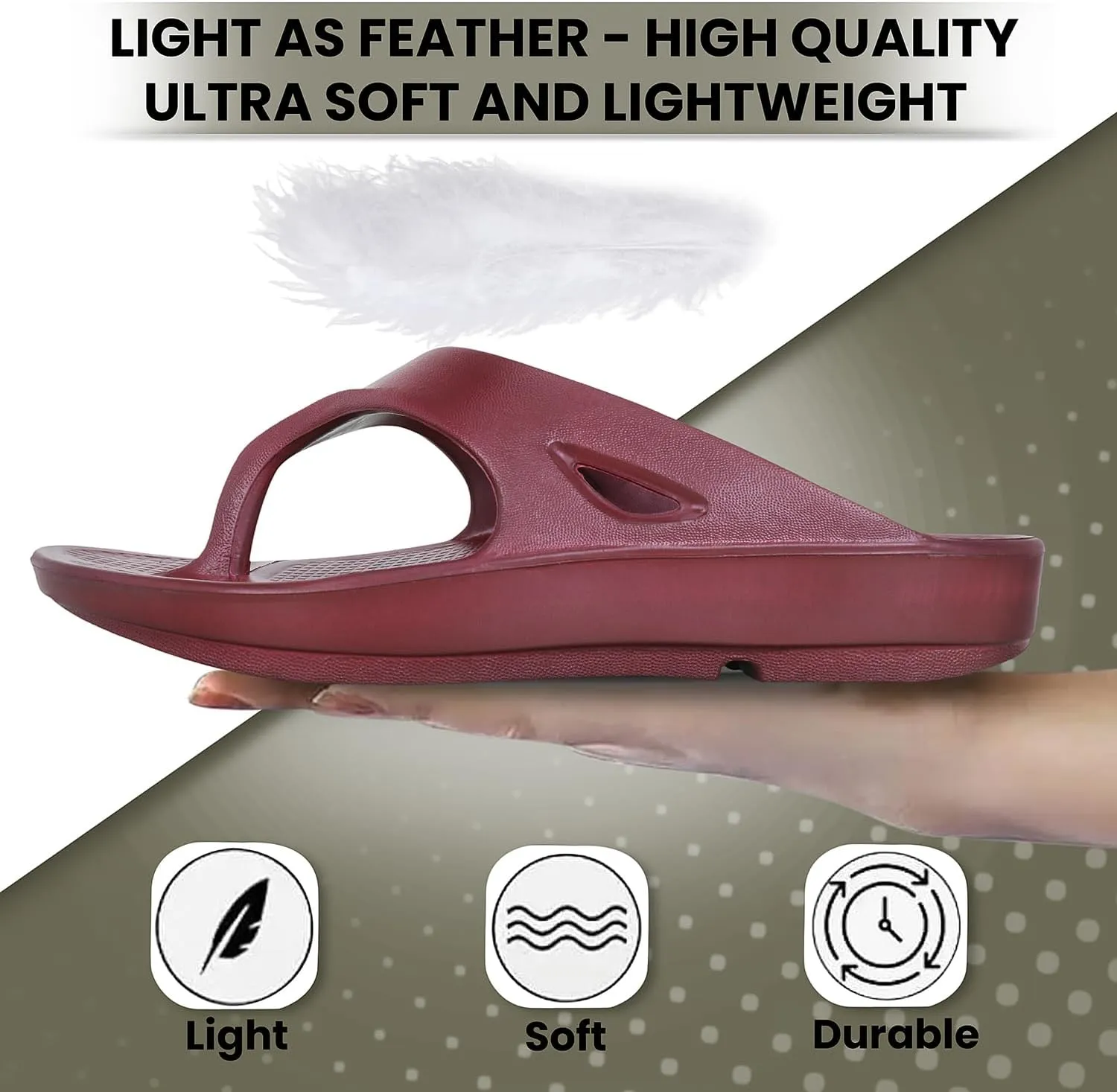 Women's Classic Ultra Soft Flip Flops/Slippers with Cushion FootBed for Adult | Comfortable & Light Weight| Stylish & Anti-Skid| Waterproof & Everyday Slip-on for Ladies/Girls D-510
