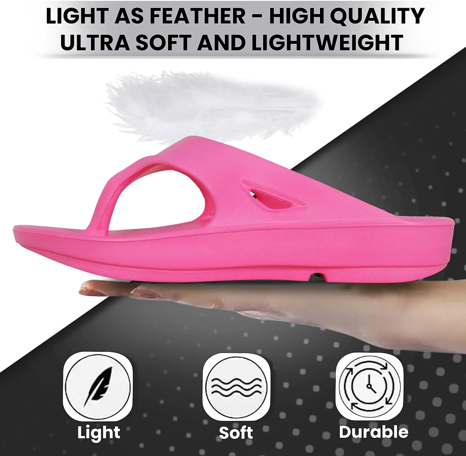 Women's Classic Ultra Soft Flip Flops/Slippers with Cushion FootBed for Adult | Comfortable & Light Weight| Stylish & Anti-Skid| Waterproof & Everyday Slip-on for Ladies/Girls D-510