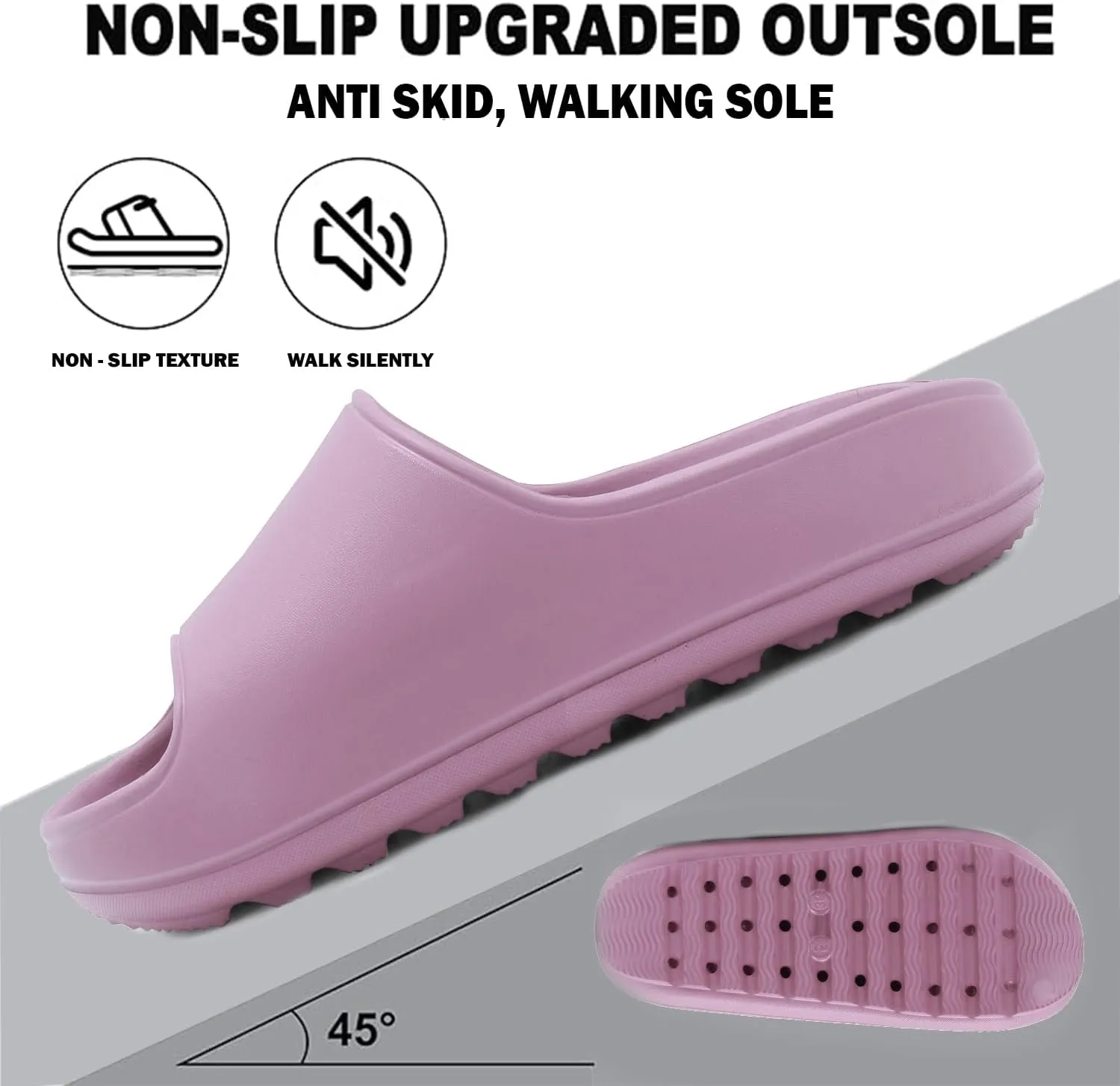 Women's Classic Ultra Soft Sliders/Slippers with Cushion FootBed for Adult | Comfortable & Light Weight| Stylish & Anti-Skid| Waterproof & Everyday Flip Flops for Ladies/Girls D-508