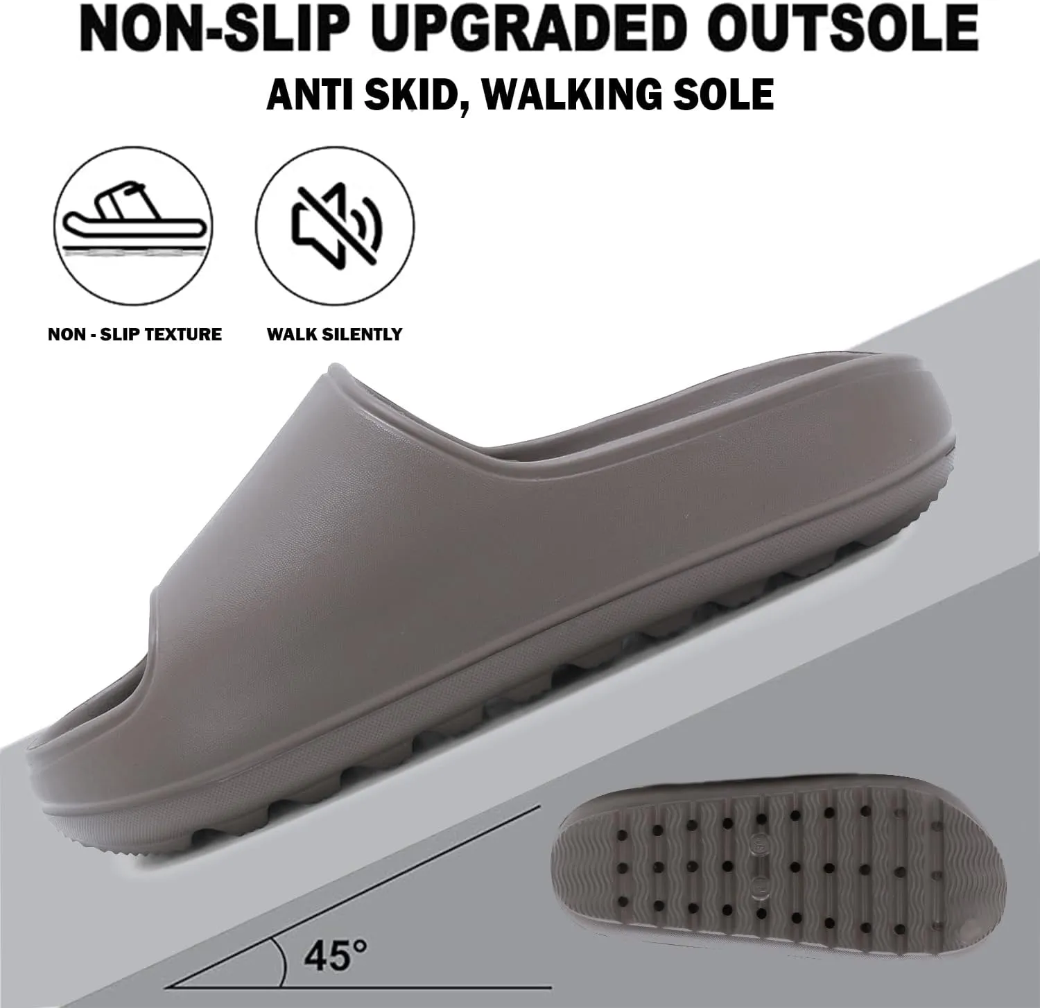 Women's Classic Ultra Soft Sliders/Slippers with Cushion FootBed for Adult | Comfortable & Light Weight| Stylish & Anti-Skid| Waterproof & Everyday Flip Flops for Ladies/Girls D-508