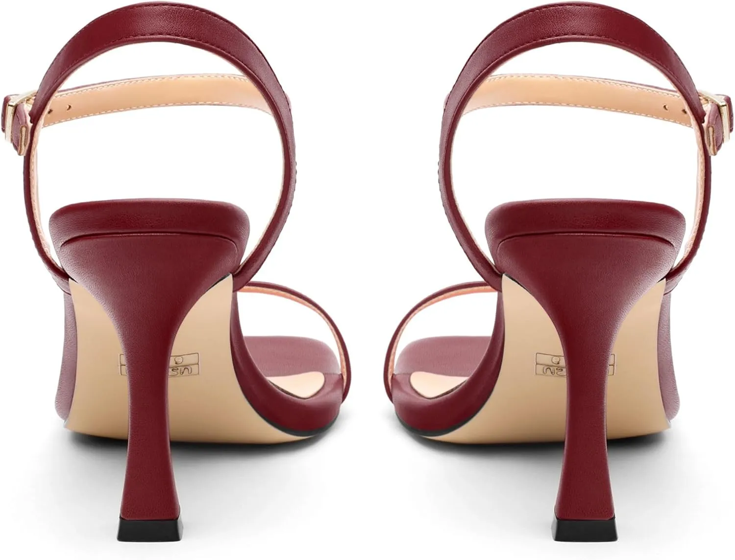 Womens Heels Sandals, Sexy Strappy Stiletto High Heel Sandals for Women Open Square Toe Adjustable Buckle Ankle Strap High Heel Sandals Prom Dress Pumps 3.35 Inch
