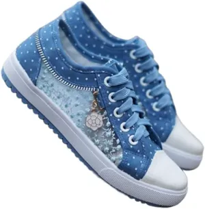 Women's Mesh Flat Sneakers, Casual Round Toe Lace Up Low Top Shoes, Versatile Flat Shoes