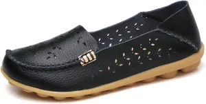 Women's Sandal Comfortable Loafers Casual Moccasins Wild Driving Flats Hole Soft-Soled Walking Shoes Women Slip On Cutout Breathable Shoes