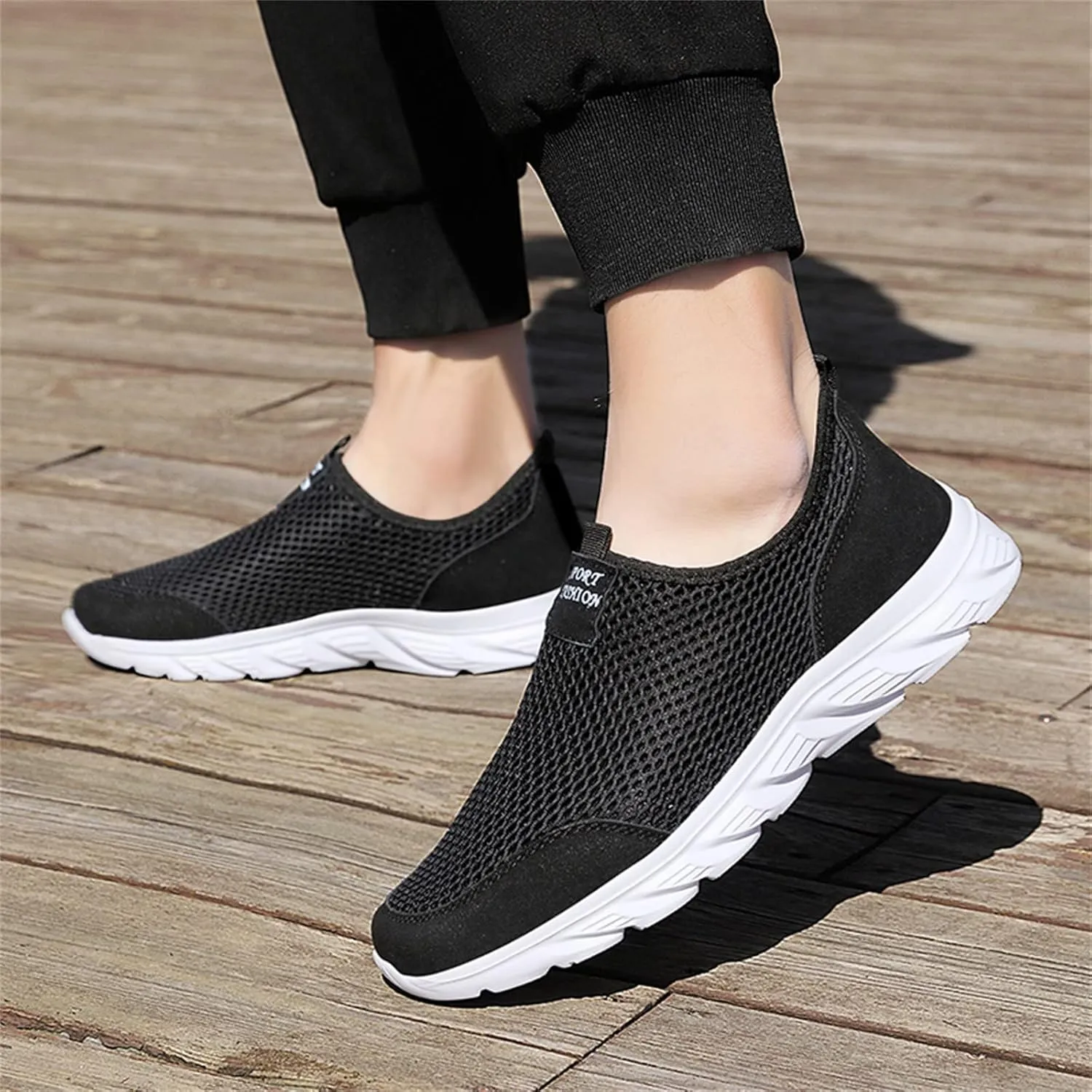 Womens Slip on Walking Shoes Comfort Lightweight Running Shoes for Men Casual Business Casual Shoes Black Sneakers Platform Tennis Shoe Loafers Shoe