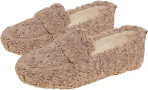 Women's Slippers Warm Faux Fur Slippers Cozy Indoor Outdoor Slip On Loafers Plush Curled Edge House Slippers (Brown,8.5)